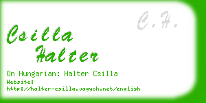 csilla halter business card
